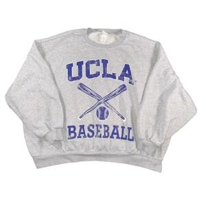 UCLA Bruins Sweatshirt Mens 2XL Gray NCAA College Baseball Crewneck Pullover H&M